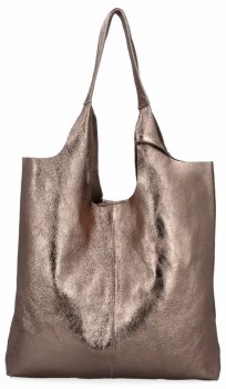 Kožené kabelka shopper bag Vittoria Gotti staré zlato 165