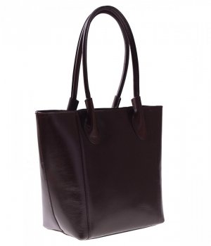 Kožené kabelka univerzálna Genuine Leather čokoládová 9A