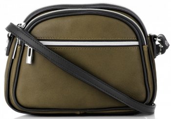 Kožené kabelka listonoška Genuine Leather 5100 khaki