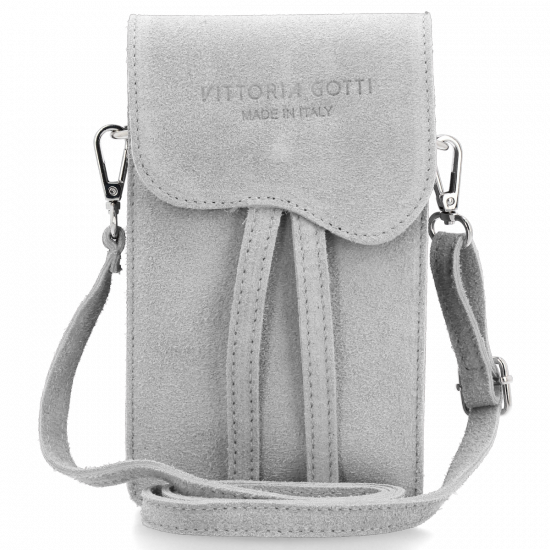 Kožené kabelka univerzální Vittoria Gotti světle šedá V6256C