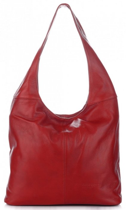 Kožené kabelka shopper bag Vittoria Gotti červená V3L