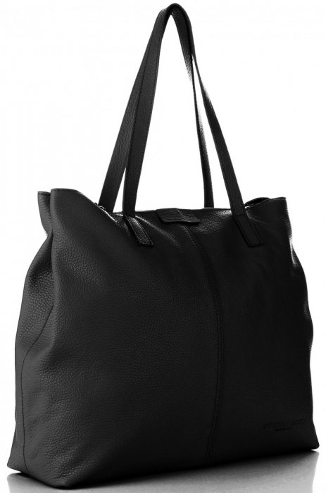 Kožené kabelka shopper bag Vittoria Gotti černá V5705
