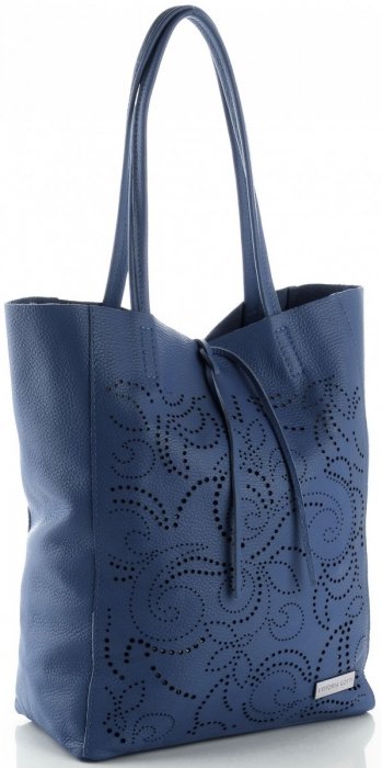 Kožené kabelka shopper bag Vittoria Gotti jeans V299F