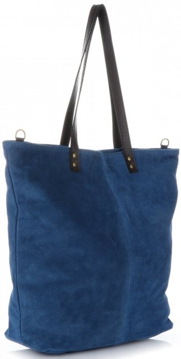 Kožené kabelka shopper bag Vera Pelle jeans 80041