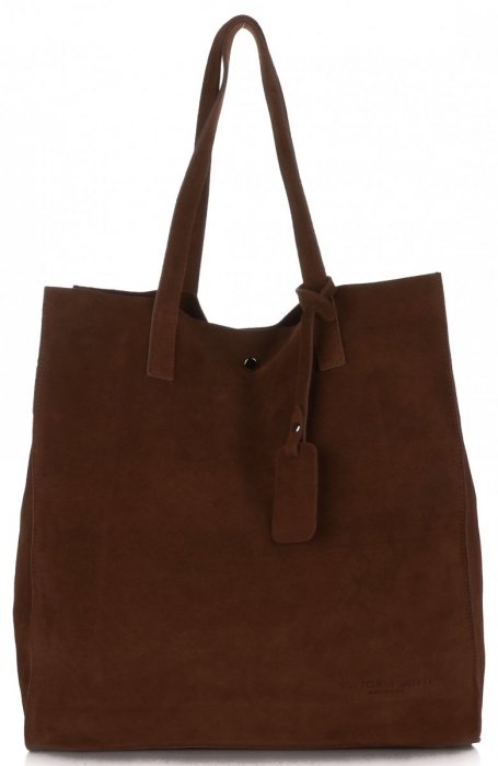 Bőr táska shopper bag Vittoria Gotti barna V205454