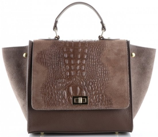 Bőr táska kuffer Genuine Leather földszínű 295