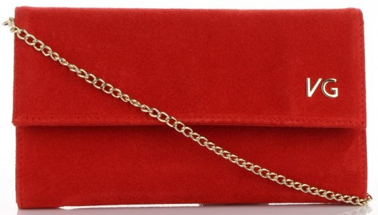 Bőr táska borítéktáska Vittoria Gotti piros V3083