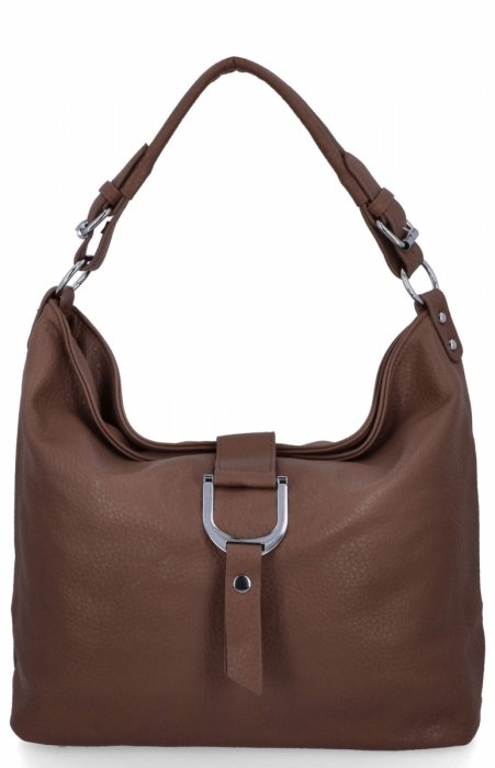 Herisson 16B376 sötét bézs klasszikus női válltáska