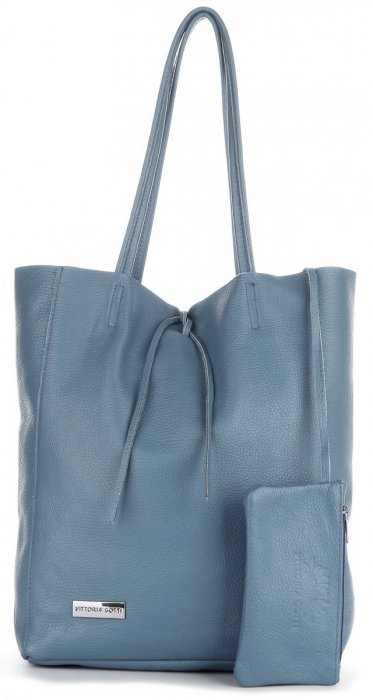 Bőr táska univerzális Vittoria Gotti kék V775