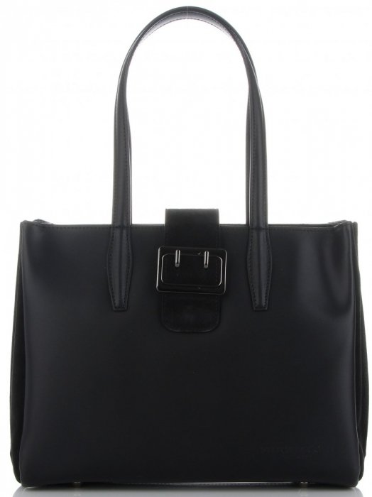 Bőr táska klasszikus Vittoria Gotti fekete V3215