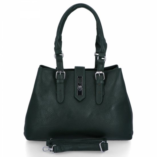 Elegáns női táska 3 rekesszel, Herisson 22R527 palackzöld