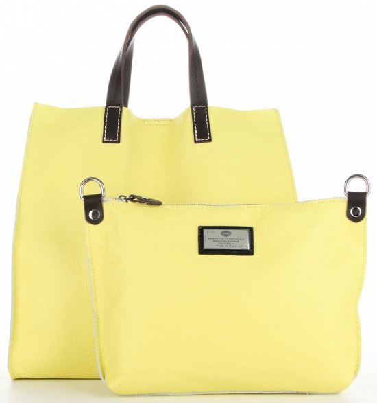 Bőr táska univerzális Genuine Leather lime 691756