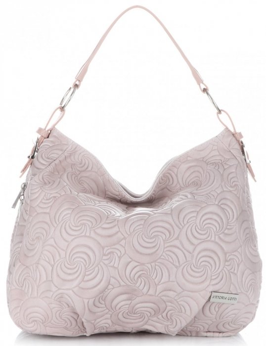 Bőr táska shopper bag Vittoria Gotti púderrózsaszín V80013