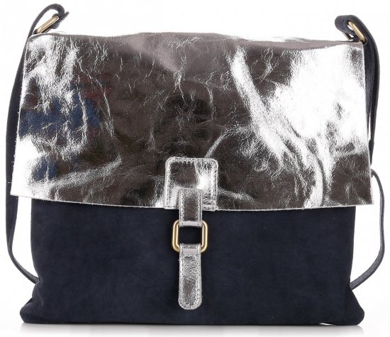 Bőr táska levéltáska Genuine Leather fekete 50724