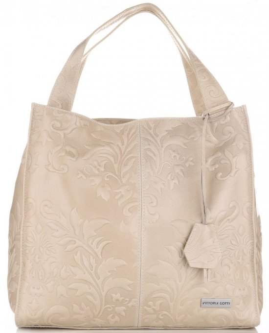 Bőr táska shopper bag Vittoria Gotti V5