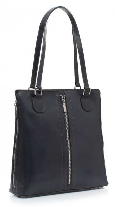 Bőr táska klasszikus Genuine Leather szürke J6088