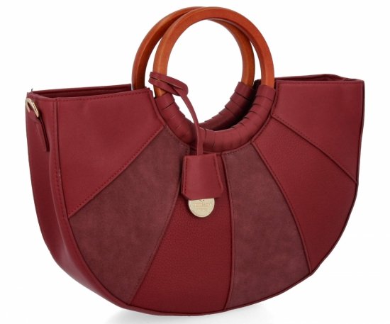 Divatos női táska kufár forma Herisson 275C6017 bordó