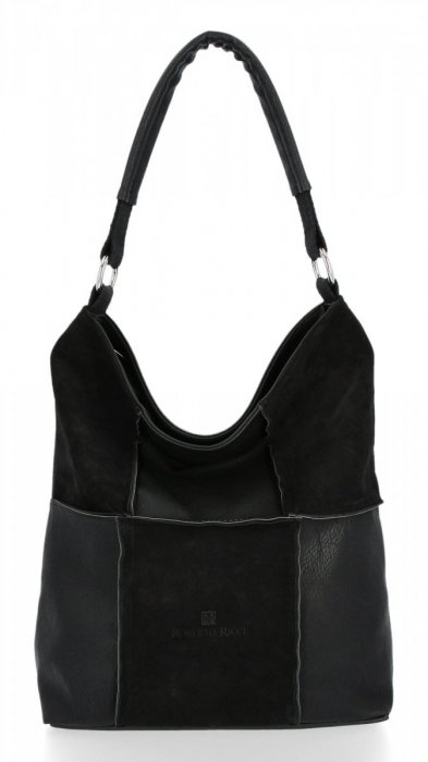 Bőr táska shopper bag Roberto Ricci fekete 19141