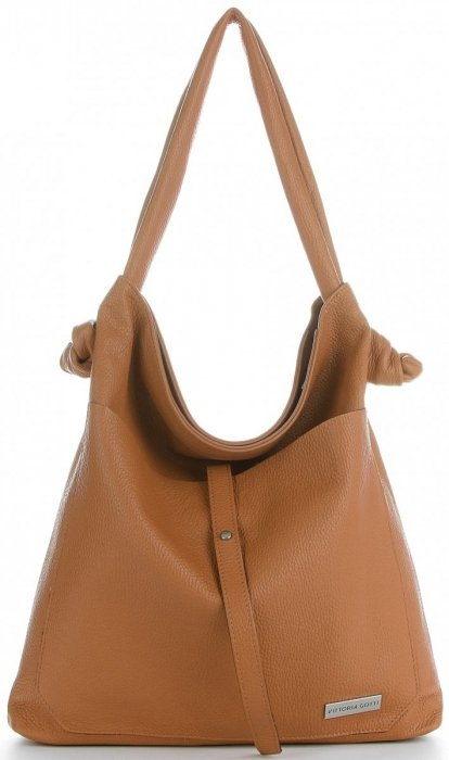 Bőr táska shopper bag Vittoria Gotti vörös V5701