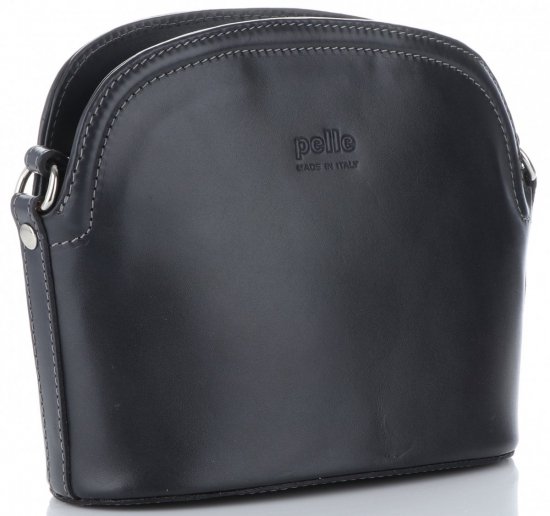 Bőr táska levéltáska Genuine Leather szürke E4098