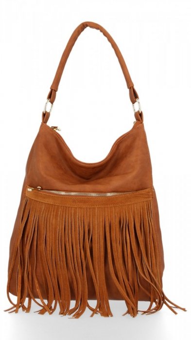 Bőr táska shopper bag Roberto Ricci vörös 19136