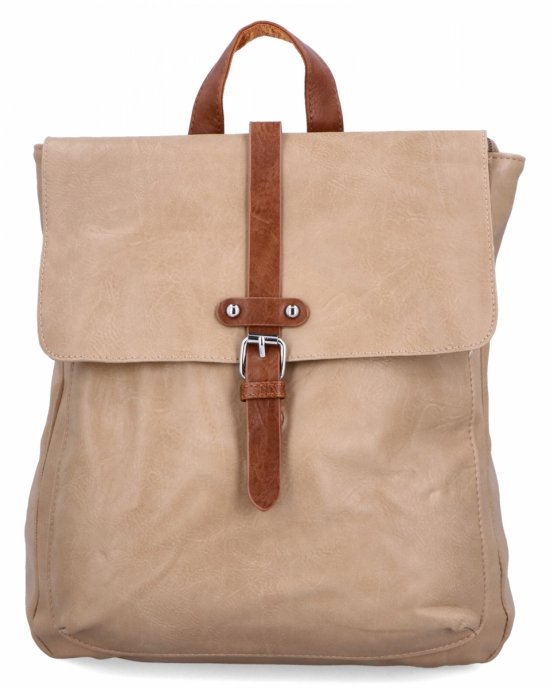 Duży Plecak Damski w stylu Vintage firmy Herisson 1502A512 Ciemno Beżowy