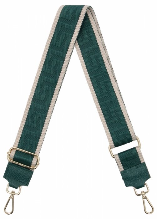 Modny Pasek Do Torebki Geometric PA005 Butelkowa Zieleń/Beż