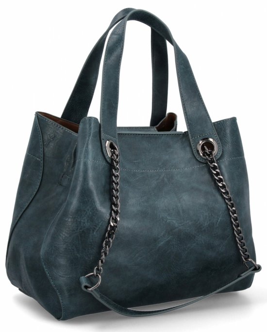 Torebka Damska Shopper Bag z Listonoszką 2w1 firmy Herisson 1852A902 Morska