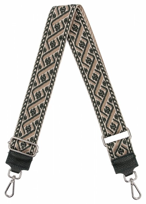 Modny Pasek Do Torebki P011 Butelkowa Zieleń/Beż