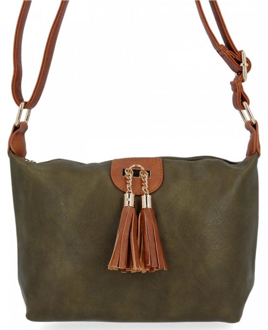 GEANȚĂ DE DAMĂ tip poștaș BEE BAG kaki 0802S17