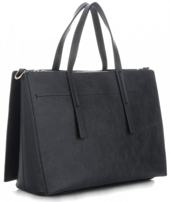 GEANȚĂ DIN PIELE cufăr Vittoria Gotti negru V3223