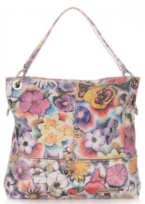 GEANȚĂ DIN PIELE shopper bag Vittoria Gotti bej V5483