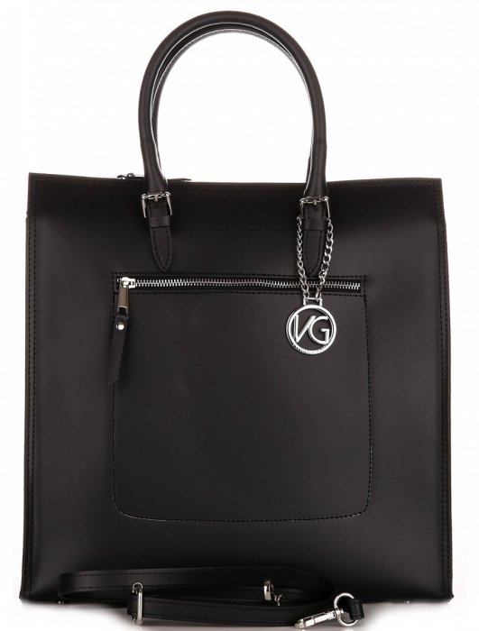 GEANȚĂ DIN PIELE business Vittoria Gotti negru V8653