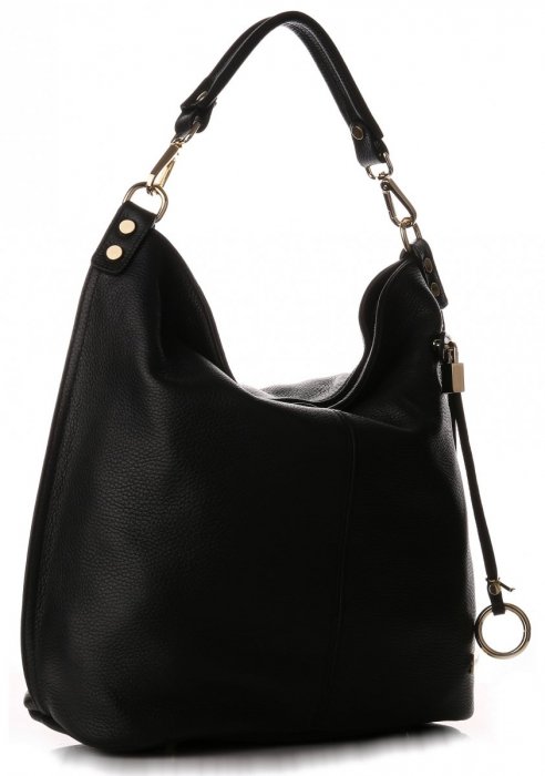 GEANȚĂ DIN PIELE shopper bag Vittoria Gotti negru V8047