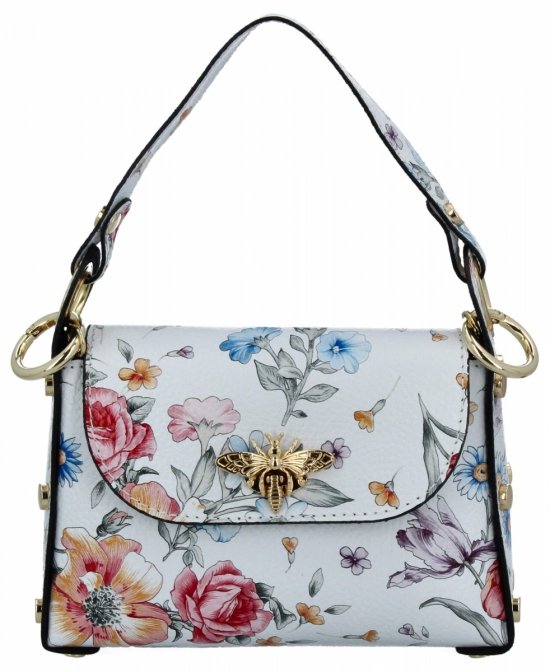 GENȚĂ DIN PIELE tip poștaș Vittoria Gotti alb 845-Bfolk