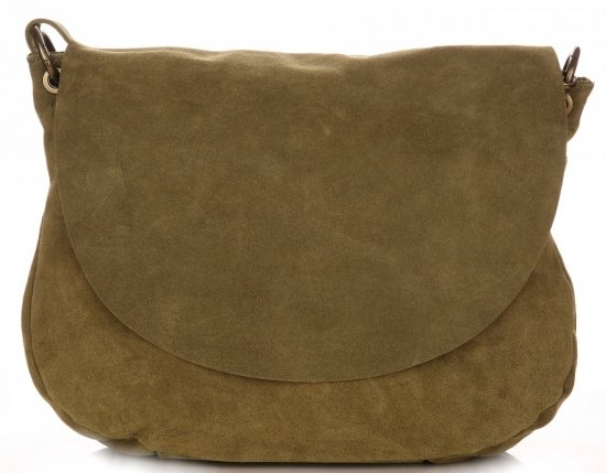 Kožené kabelka listonoška Genuine Leather zelená 1324