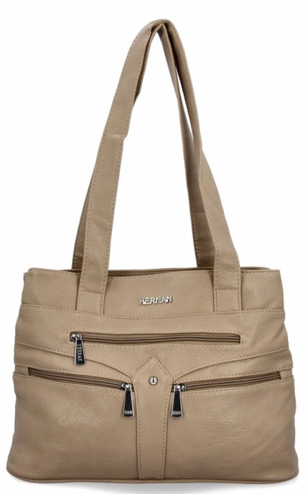  Dámská kabelka shopper bag Hernan tmavo béžová 8006