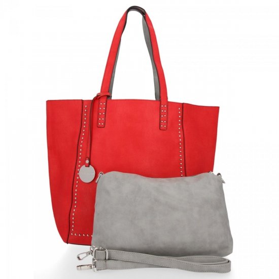 Dámska kabelka shopper bag Diana&amp;Co červená DTL165-3