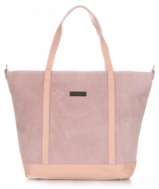 Kožené kabelka shopper bag Vittoria Gotti ružová V2939