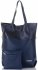 Kožené kabelka shopper bag Vittoria Gotti tmavě modrá V6538