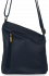 Kožené kabelka listonoška Vittoria Gotti tmavě modrá V2467