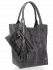 Kožené kabelka shopper bag Vittoria Gotti šedá B15