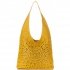 Kožené kabelka shopper bag Vittoria Gotti žlutá V31