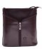 Kožené kabelka listonoška Genuine Leather čokoládová 208