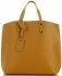 Kožené kabelka shopper bag Genuine Leather hořčicová 6047