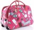 Cestovní taška na kolečkách s výsuvnou rukojetí v motýlech Or&Mi multicolor červená