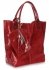 Kožené kabelka shopper bag Genuine Leather červená 788