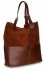 Kožené kabelka shopper bag Genuine Leather hnědá 605