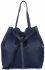 Kožené kabelka shopper bag Genuine Leather tmavě modrá 1158