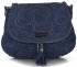Kožené kabelka listonoška Vittoria Gotti tmavě modrá V221F